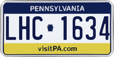 PA license plate LHC1634