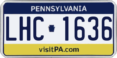 PA license plate LHC1636