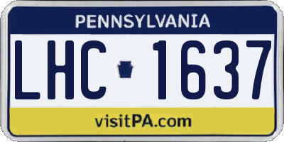 PA license plate LHC1637