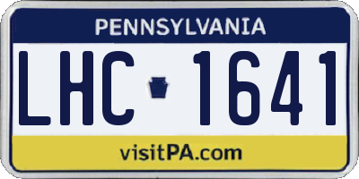 PA license plate LHC1641