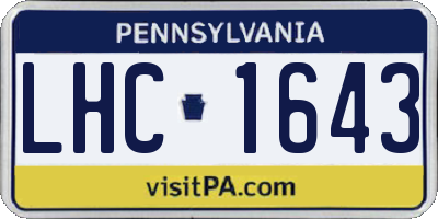 PA license plate LHC1643