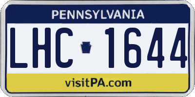 PA license plate LHC1644