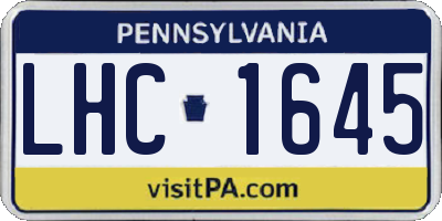 PA license plate LHC1645