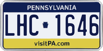 PA license plate LHC1646