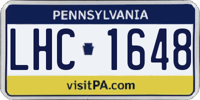 PA license plate LHC1648