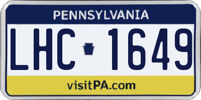 PA license plate LHC1649