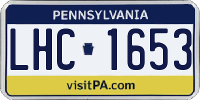 PA license plate LHC1653