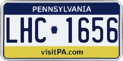 PA license plate LHC1656