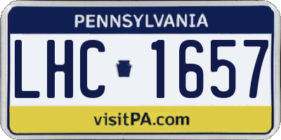 PA license plate LHC1657