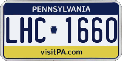PA license plate LHC1660