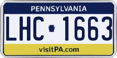 PA license plate LHC1663