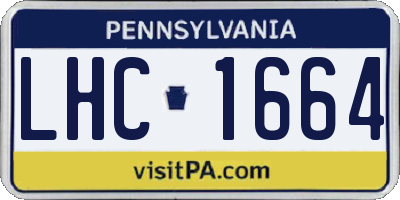 PA license plate LHC1664
