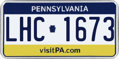 PA license plate LHC1673
