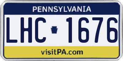 PA license plate LHC1676