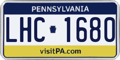 PA license plate LHC1680