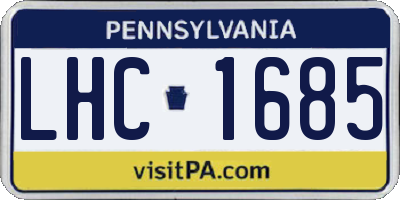 PA license plate LHC1685