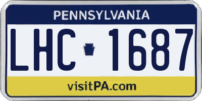 PA license plate LHC1687