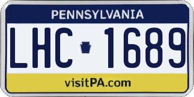 PA license plate LHC1689