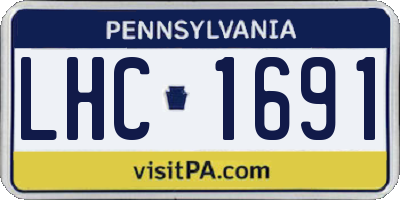 PA license plate LHC1691