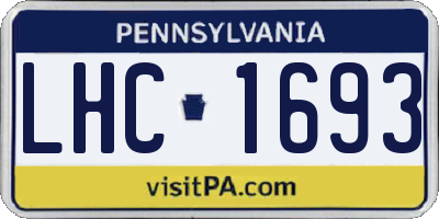 PA license plate LHC1693