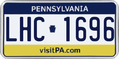 PA license plate LHC1696