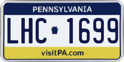 PA license plate LHC1699