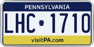 PA license plate LHC1710