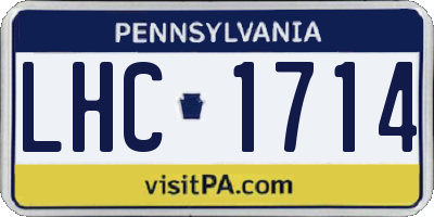 PA license plate LHC1714