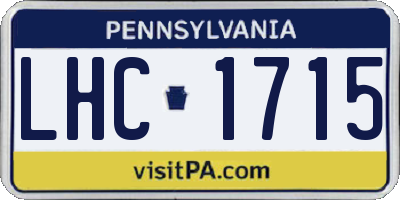 PA license plate LHC1715