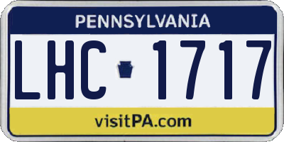 PA license plate LHC1717