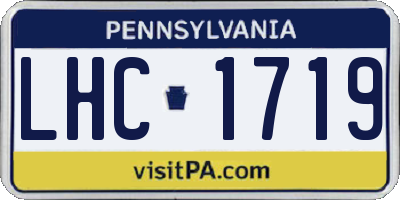 PA license plate LHC1719