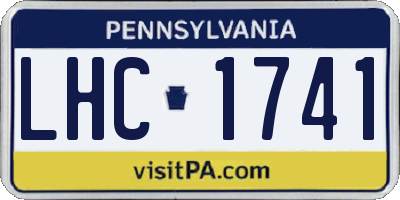 PA license plate LHC1741