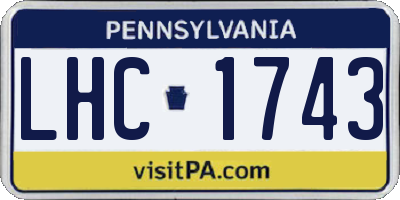 PA license plate LHC1743