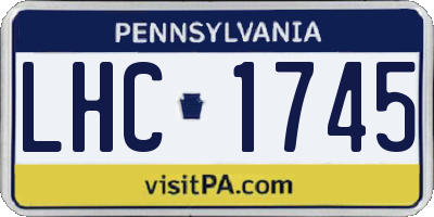 PA license plate LHC1745