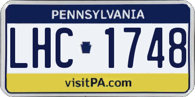 PA license plate LHC1748