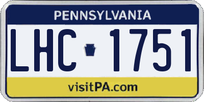 PA license plate LHC1751