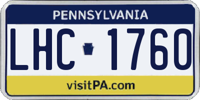 PA license plate LHC1760