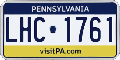 PA license plate LHC1761
