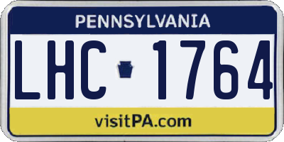 PA license plate LHC1764