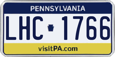 PA license plate LHC1766