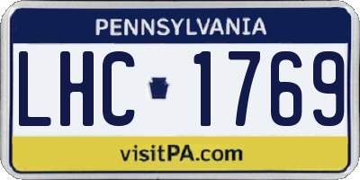 PA license plate LHC1769