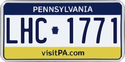 PA license plate LHC1771