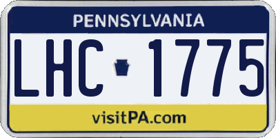 PA license plate LHC1775