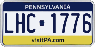PA license plate LHC1776