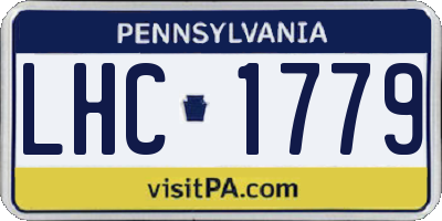 PA license plate LHC1779