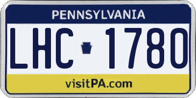 PA license plate LHC1780