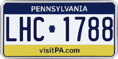 PA license plate LHC1788
