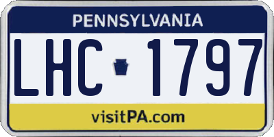 PA license plate LHC1797