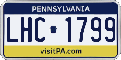 PA license plate LHC1799