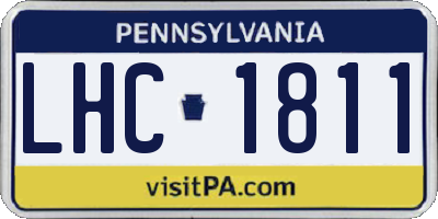 PA license plate LHC1811